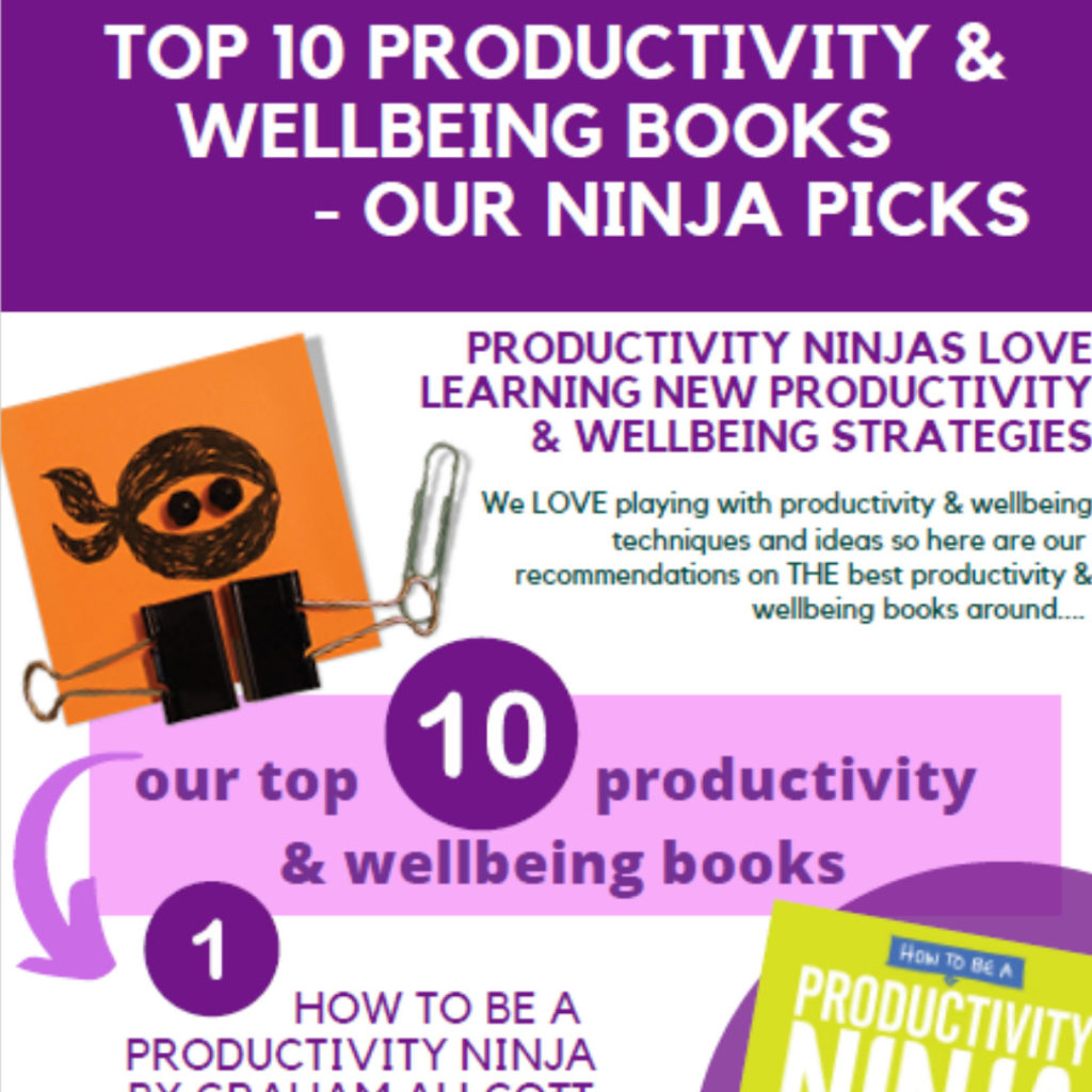 Productivity and Wellbeing Book infographic - you can download the pdf